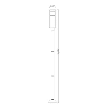 Z Lite Barwick 1 Light 95" High Outdoor Post Mounted Fixture 5