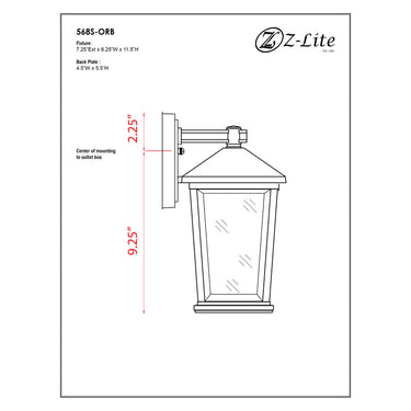 Z Lite Beacon 1 Light Outdoor Wall Light 13