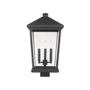 Z Lite Beacon 3 Light 22" Outdoor Post Mount Fixture 4