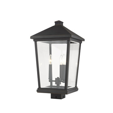Z Lite Beacon 3 Light 22" Outdoor Post Mount Fixture 5