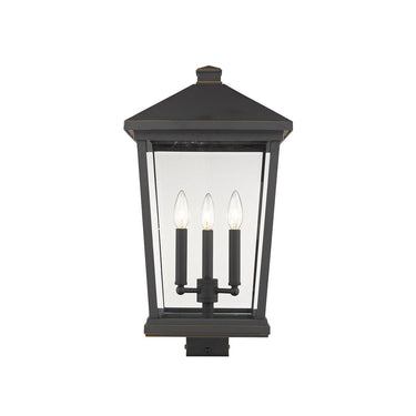 Z Lite Beacon 3 Light 22" Outdoor Post Mount Fixture 6
