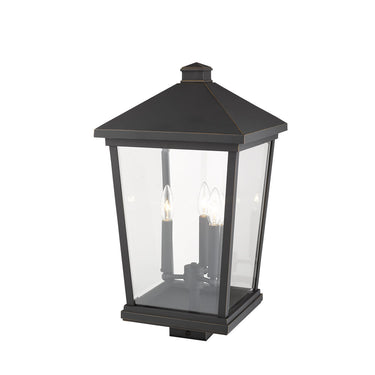 Z Lite Beacon 3 Light 22" Outdoor Post Mount Fixture 7