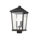 Z Lite Beacon 3 Light 22" Outdoor Post Mount Fixture 8