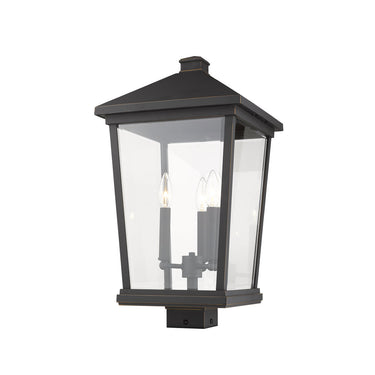Z Lite Beacon 3 Light 22" Outdoor Post Mount Fixture 8