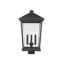 Z Lite Beacon 3 Light 22" Outdoor Post Mount Fixture 9