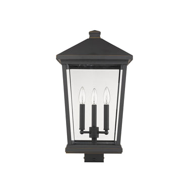 Z Lite Beacon 3 Light 22" Outdoor Post Mount Fixture 9