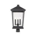 Z Lite Beacon 3 Light 23" Outdoor Post Mount Fixture 5