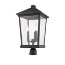 Z Lite Beacon 3 Light 23" Outdoor Post Mount Fixture 8