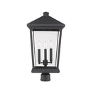 Z Lite Beacon 3 Light 23" Outdoor Post Mount Fixture 9