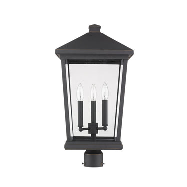 Z Lite Beacon 3 Light 23" Outdoor Post Mount Fixture 9