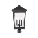 Z Lite Beacon 3 Light 23" Outdoor Post Mount Fixture 