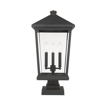 Z Lite Beacon 3 Light 24" Outdoor Pier Mounted Fixture 10