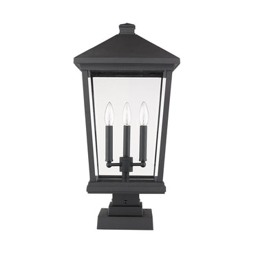 Z Lite Beacon 3 Light 24" Outdoor Pier Mounted Fixture 4