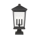 Z Lite Beacon 3 Light 24" Outdoor Pier Mounted Fixture 6