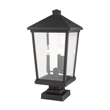 Z Lite Beacon 3 Light 24" Outdoor Pier Mounted Fixture 7