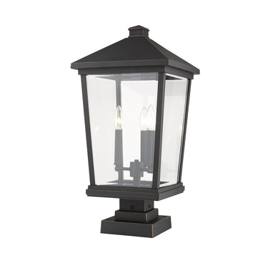 Z Lite Beacon 3 Light 24" Outdoor Pier Mounted Fixture 9