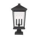 Z Lite Beacon 3 Light 24" Outdoor Pier Mounted Fixture 