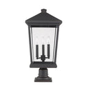 Z Lite Beacon 3 Light 25" Outdoor Pier Mounted Fixture 10