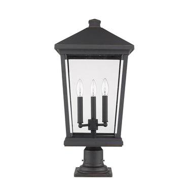 Z Lite Beacon 3 Light 25" Outdoor Pier Mounted Fixture 10