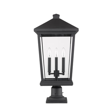 Z Lite Beacon 3 Light 25" Outdoor Pier Mounted Fixture 4