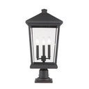 Z Lite Beacon 3 Light 25" Outdoor Pier Mounted Fixture 6