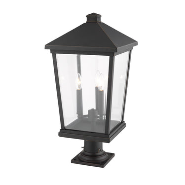 Z Lite Beacon 3 Light 25" Outdoor Pier Mounted Fixture 7