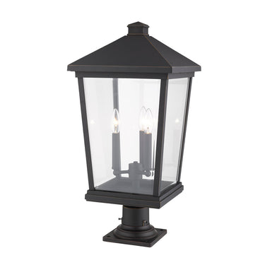 Z Lite Beacon 3 Light 25" Outdoor Pier Mounted Fixture 8
