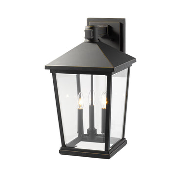Z Lite Beacon 3 Light Outdoor Wall Light 11
