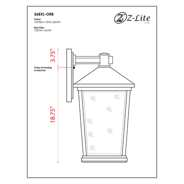 Z Lite Beacon 3 Light Outdoor Wall Light 15
