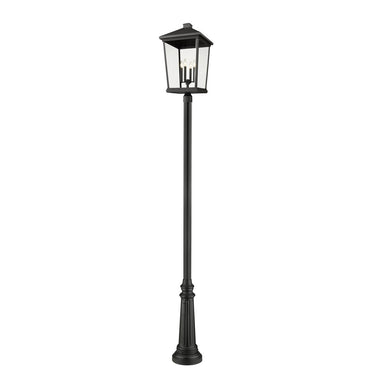 Z Lite Beacon 4 Light 125" Outdoor Post Mounted Fixture 