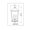 Z Lite Beacon 4 Light 29" Outdoor Post Mount Fixture 5