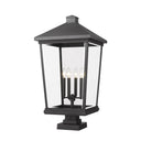 Z Lite Beacon 4 Light 32" Outdoor Pier Mounted Fixture 