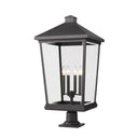 Z Lite Beacon 4 Light 33" Outdoor Pier Mounted Fixture 