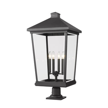Z Lite Beacon 4 Light 33" Outdoor Pier Mounted Fixture 