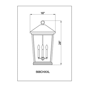 Z-Lite Beacon 4 Light Outdoor Chain Mount Ceiling Fixture image 7