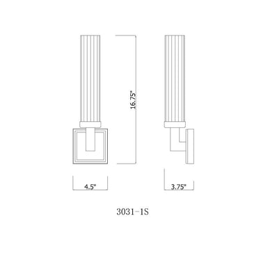 Z Lite Beau 1 Light Wall Sconce - 3031-1S 7