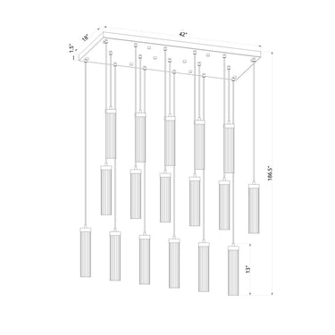 Z Lite Beau 17 Light Linear Chandelier 6