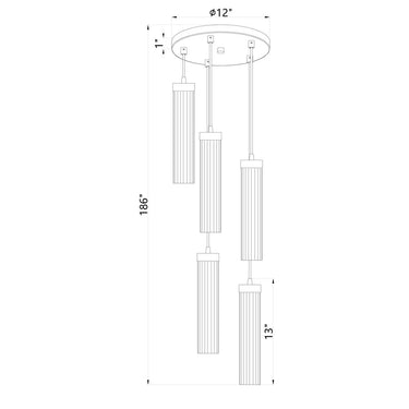 Z Lite Beau 5 Light Chandelier 7