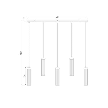 Z Lite Beau 5 Light Linear Chandelier 7