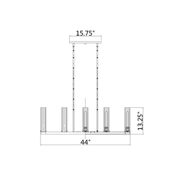 Z Lite Beau 7 Light 13" Linear Chandelier 7