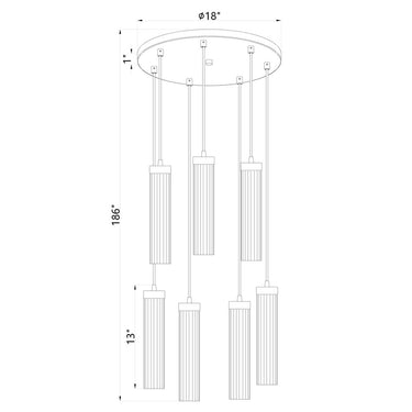 Z Lite Beau 7 Light Chandelier 7