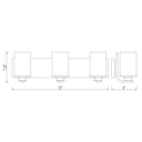Z Lite Beckett 3 Light Vanity Wall Sconce 7