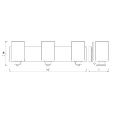 Z Lite Beckett 3 Light Vanity Wall Sconce 7