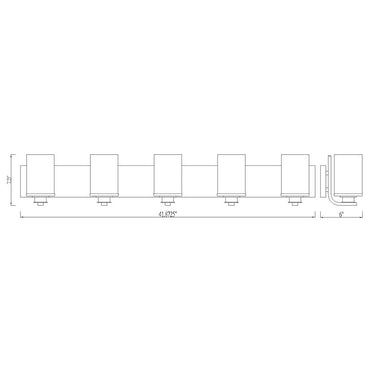 Z Lite Beckett 5 Light Vanity Wall Sconce 7
