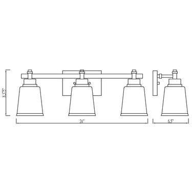 Z Lite Bohin 3 Light Vanity Wall Sconce 6