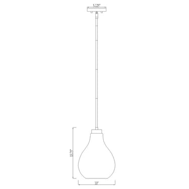 Z Lite Bon Air 1 Light 13" Pendant 7