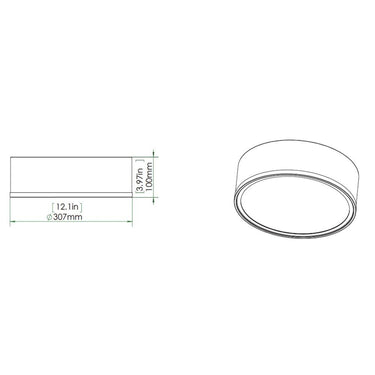 Z Lite Bradley 24W 1 Light 4" High Flush Mount 7