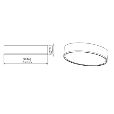 Z Lite Bradley 50W 1 Light 4" High Flush Mount 7