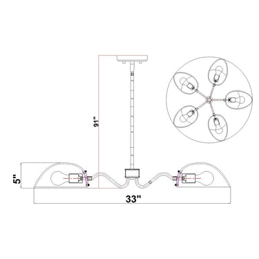 Z Lite Breton 5 Light Chandelier 6