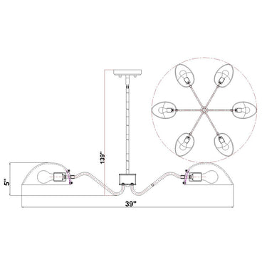 Z Lite Breton 6 Light Chandelier 7